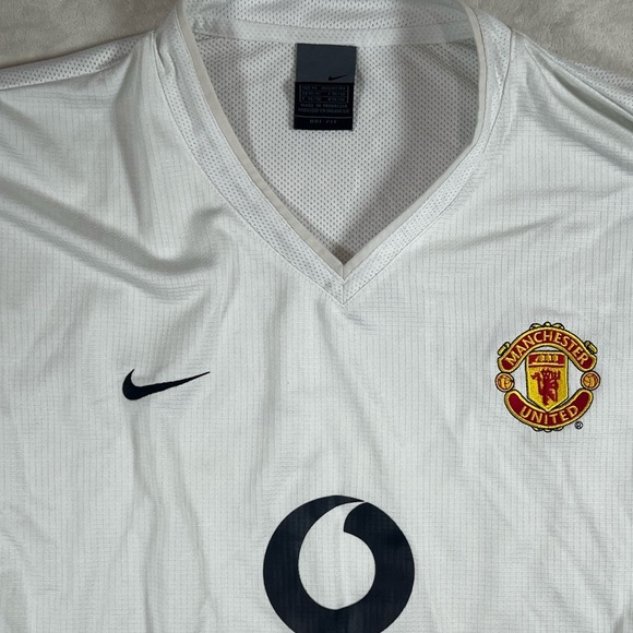Nike XL Manchester Real Madrid FC Vodafone White Soccer Jersey Dri-Fit Authentic - Picture 2 of 8